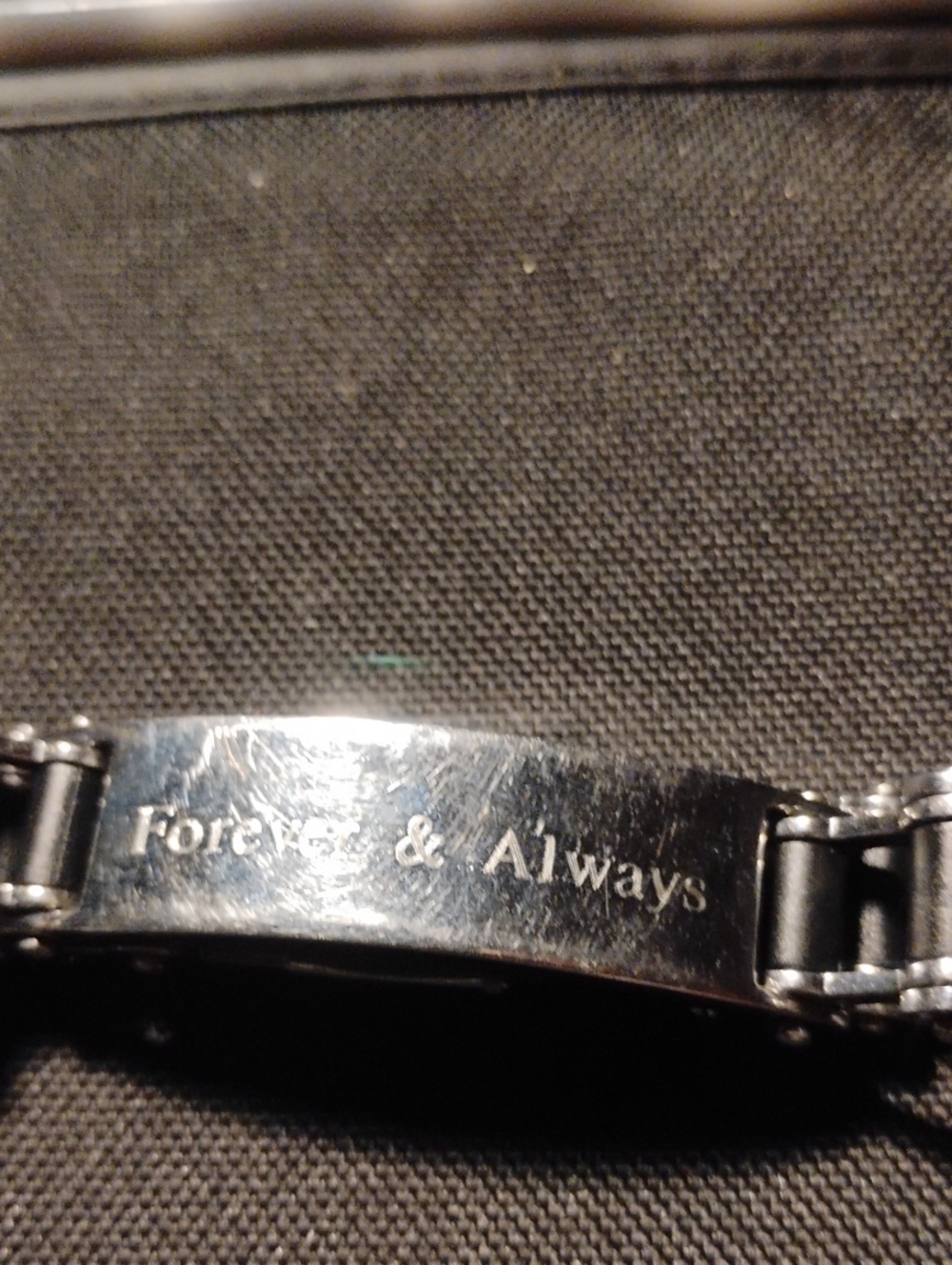 Men's Silver Engraved Stainless Steel Bracelet